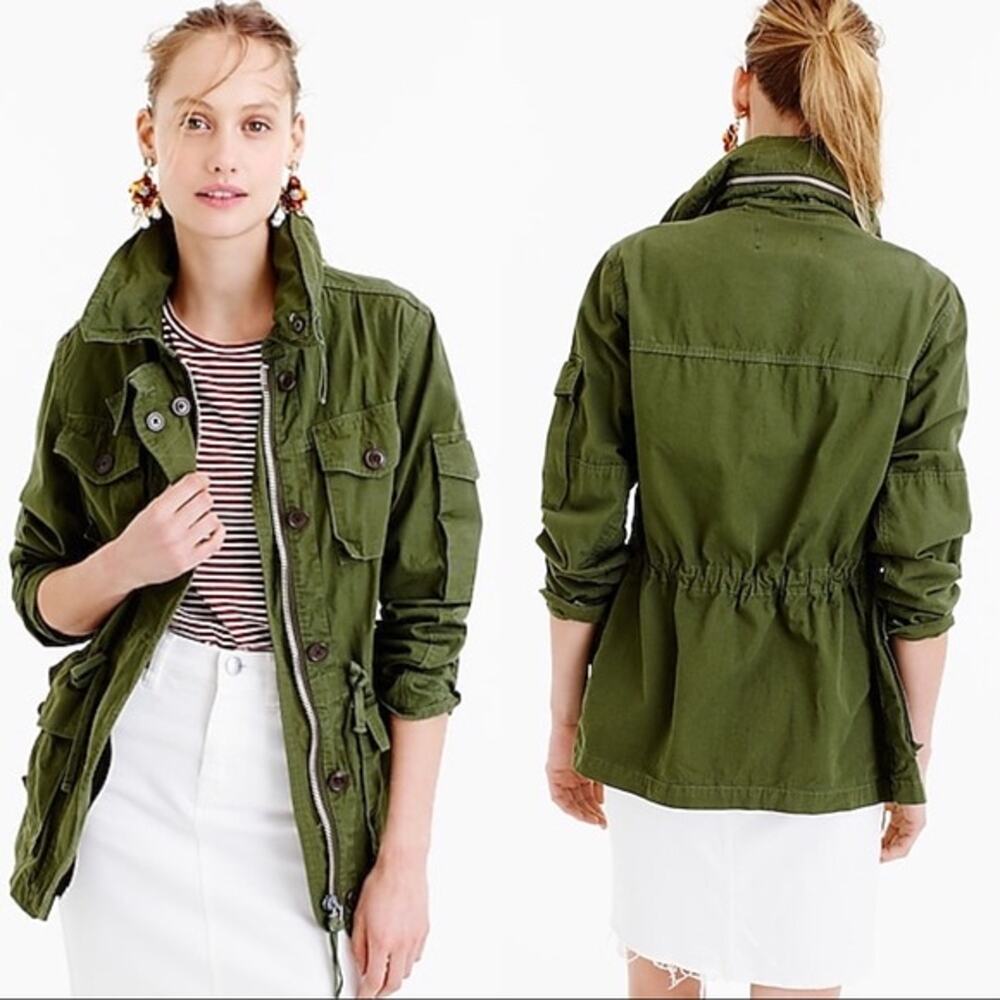 J. Crew XS Field Mechanic Jacket Green ASO Meghan Markle Favorite - Picture 6 of 10